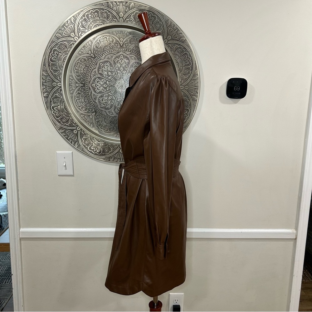NWT $99 BB Dakota Steve Madden Brown faux leather jacket - Size L - Picture 5 of 10